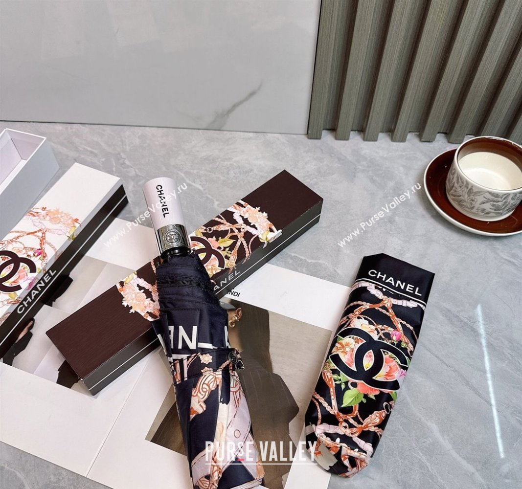 Chanel Flower Chain Umbrella Black 2025 0512 (SHI-250512128)