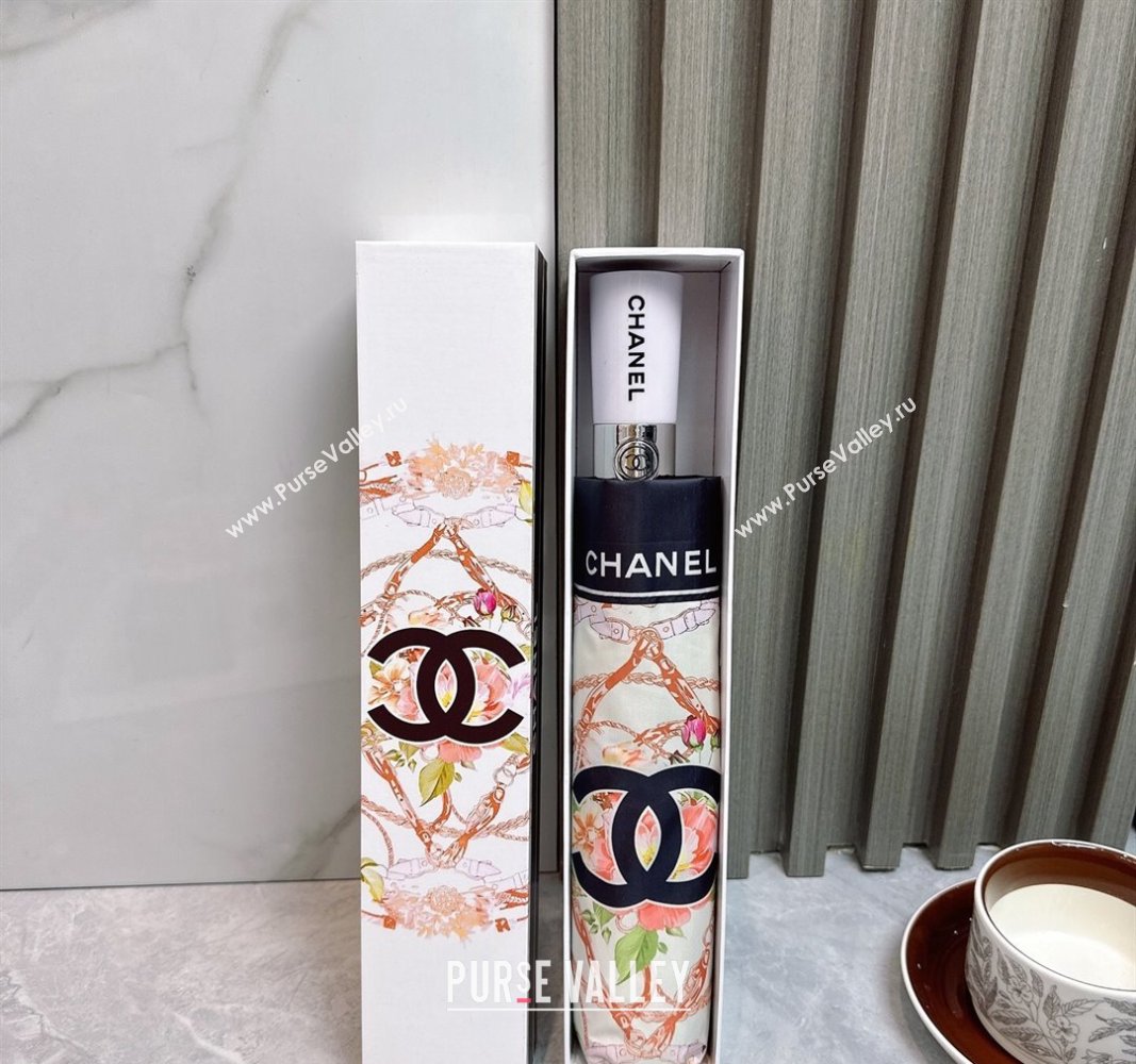 Chanel Flower Chain Umbrella White 2025 0512 (SHI-250512129)