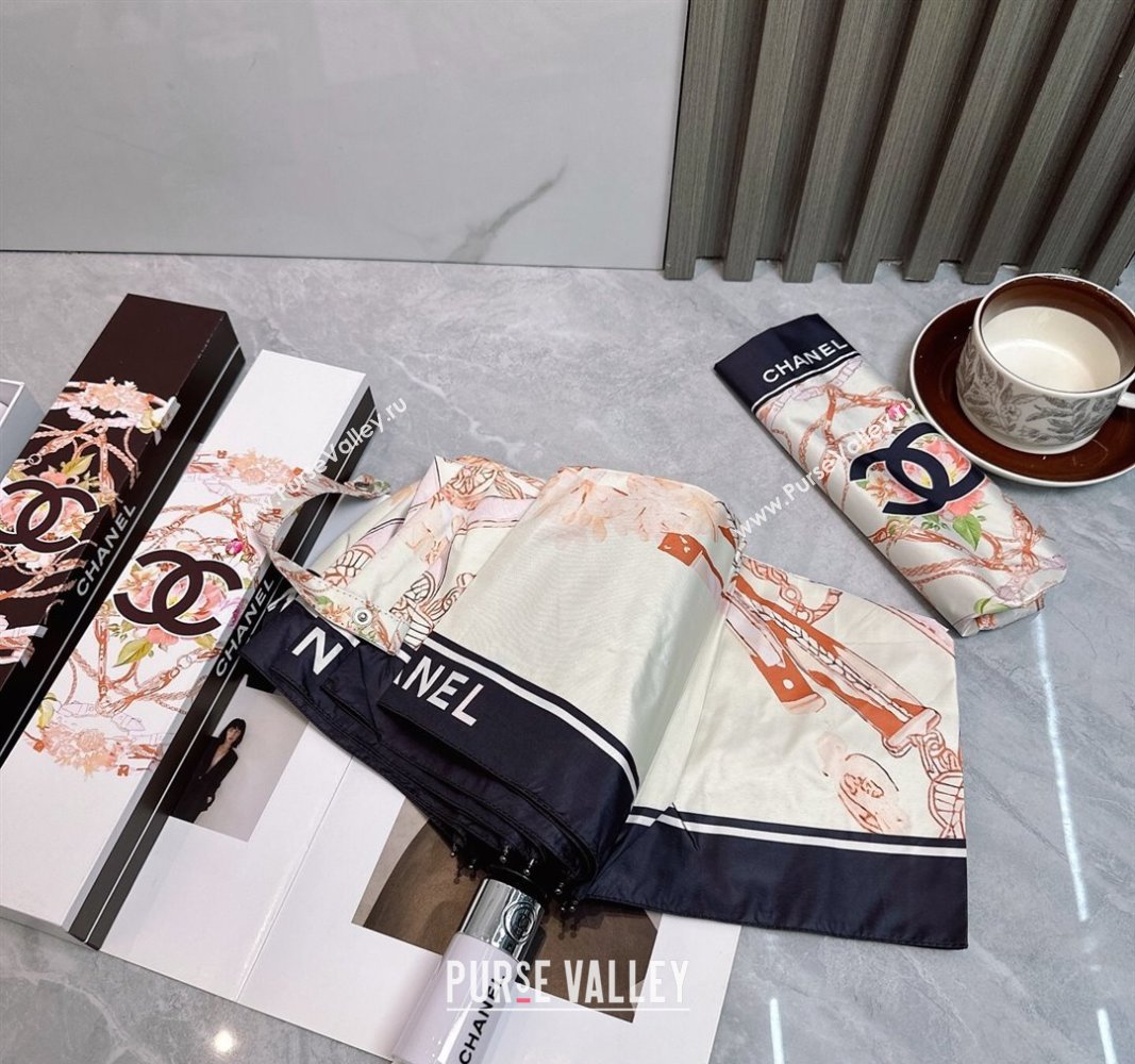 Chanel Flower Chain Umbrella White 2025 0512 (SHI-250512129)