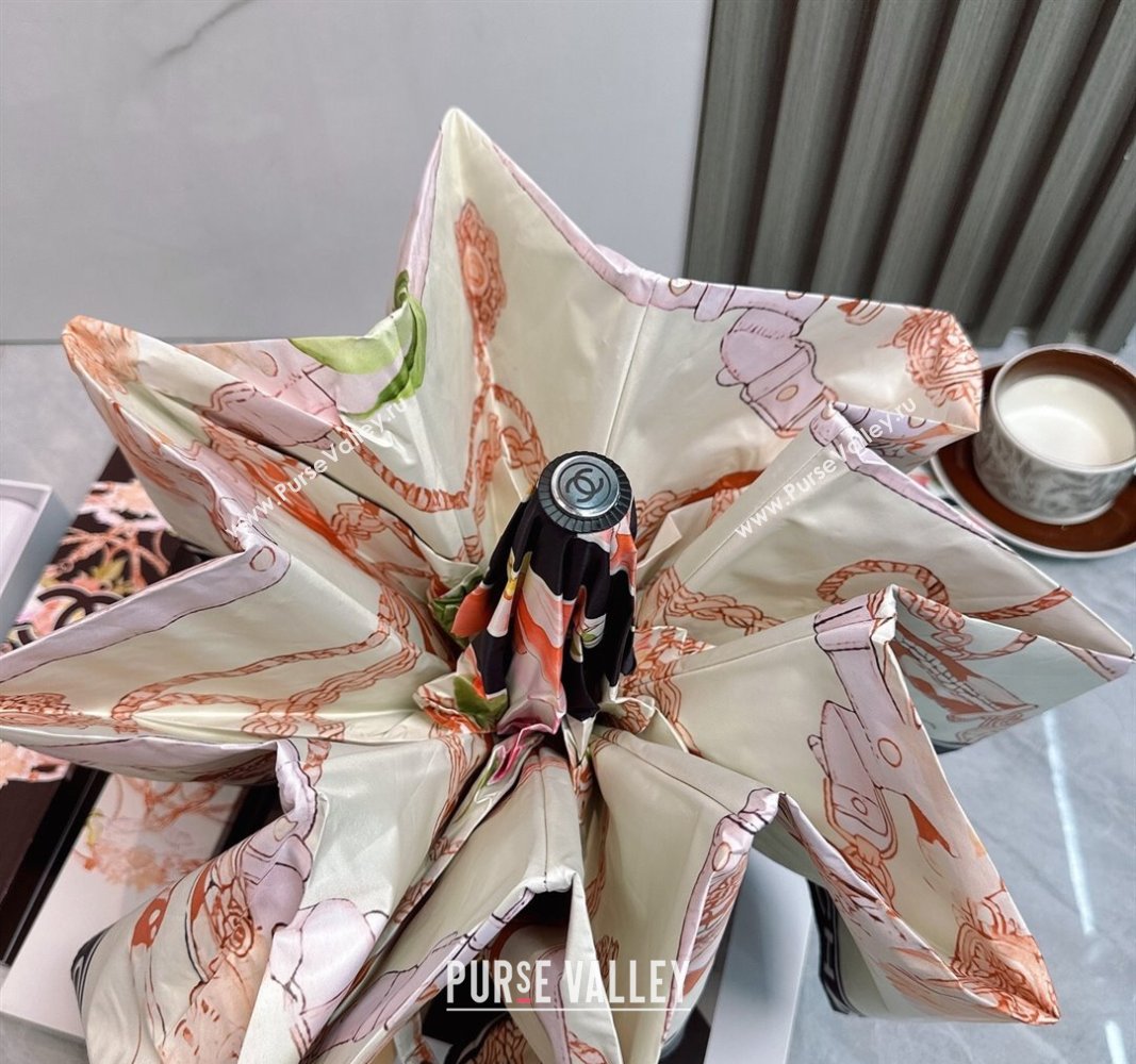 Chanel Flower Chain Umbrella White 2025 0512 (SHI-250512129)
