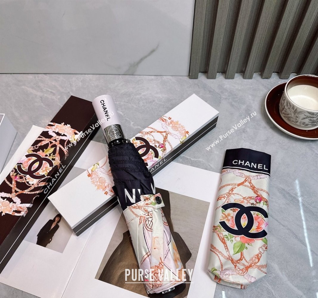 Chanel Flower Chain Umbrella White 2025 0512 (SHI-250512129)