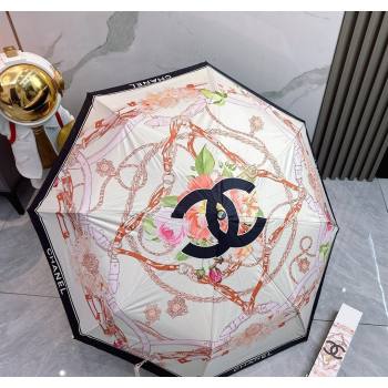 Chanel Flower Chain Umbrella White 2025 0512 (SHI-250512129)