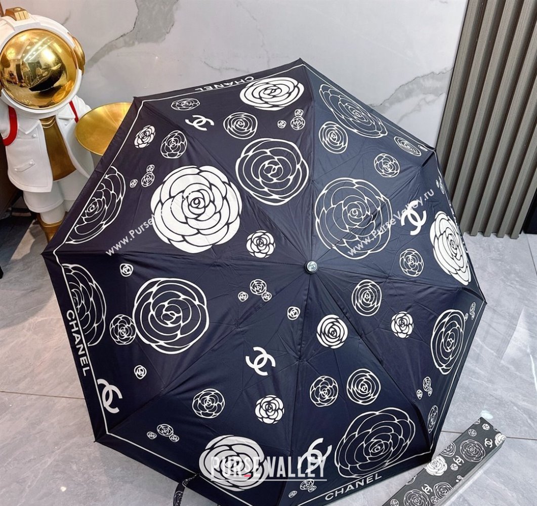 Chanel Camellia Bloom Umbrella Black3 2025 0512 (SHI-250512121)