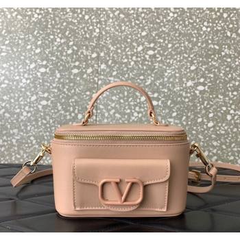 Valentino Mini Loco Handbag in Calfskin Rose Nude 2024 5036 (LN-240220057)