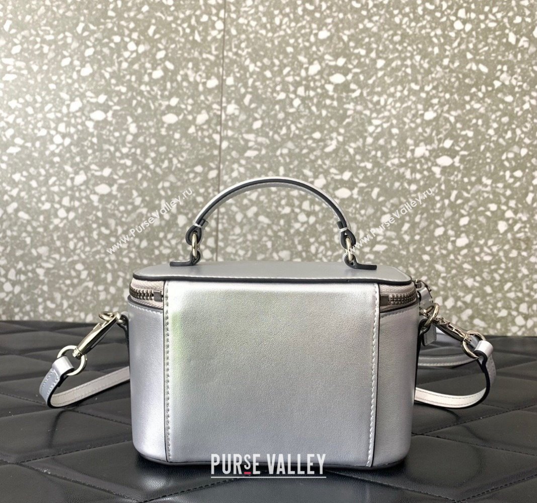 Valentino Mini Loco Handbag in Calfskin Silver 2024 5036 (LN-240220060)