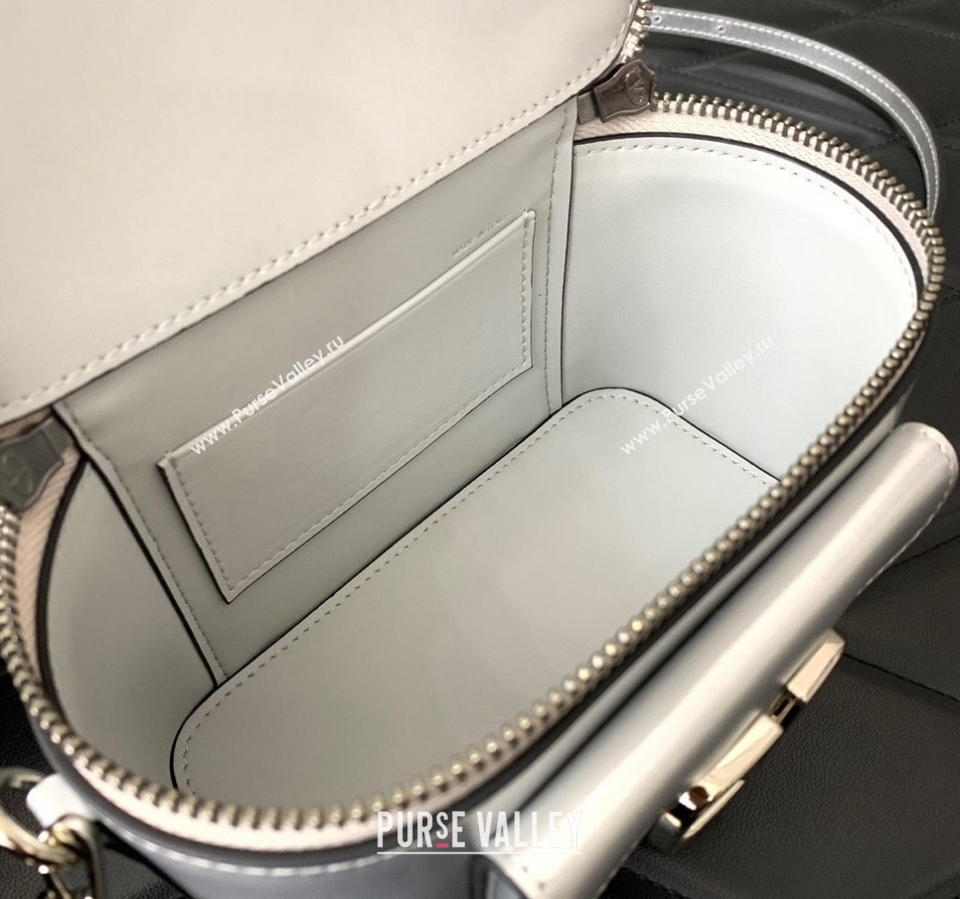 Valentino Mini Loco Handbag in Calfskin Silver 2024 5036 (LN-240220060)