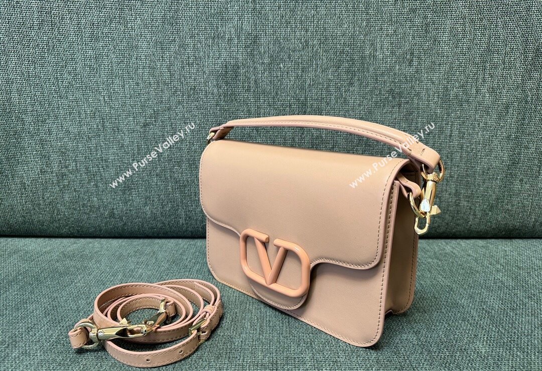 Valentino Loco Calfskin Mini Bag Nude 2024 1013 (JD-240220075)