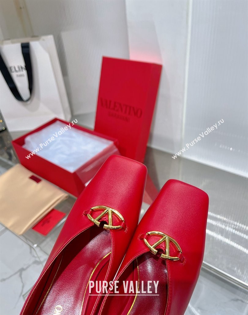 Valentino The Bold Edition VLogo Pumps 6.5cm in Lambskin Red 2024 0227 (ZN-240227024)