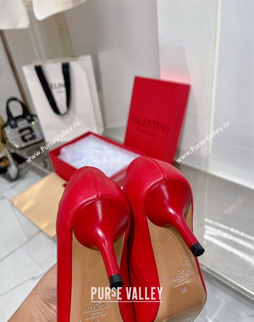 Valentino The Bold Edition VLogo Pumps 6.5cm in Lambskin Red 2024 0227 (ZN-240227024)