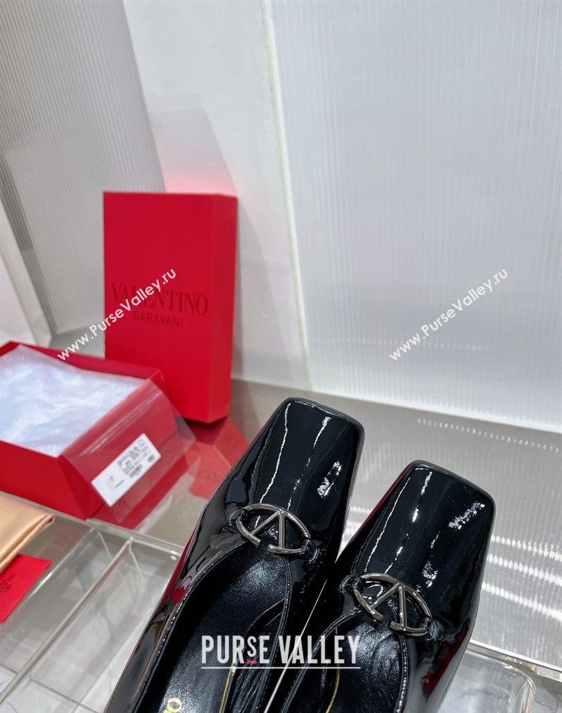 Valentino The Bold Edition VLogo Pumps 9.5cm in Patent Leather Black 2024 0227 (ZN-240227026)