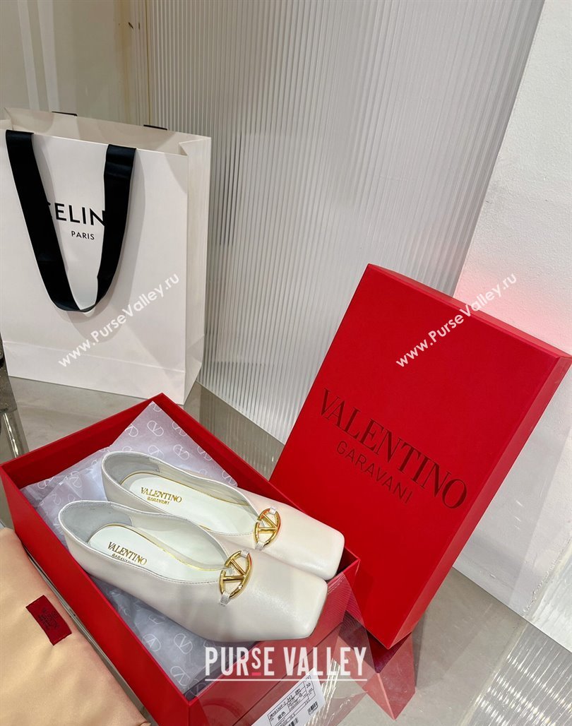 Valentino The Bold Edition VLogo Pumps 6.5cm in Lambskin White 2024 0227 (ZN-240227018)
