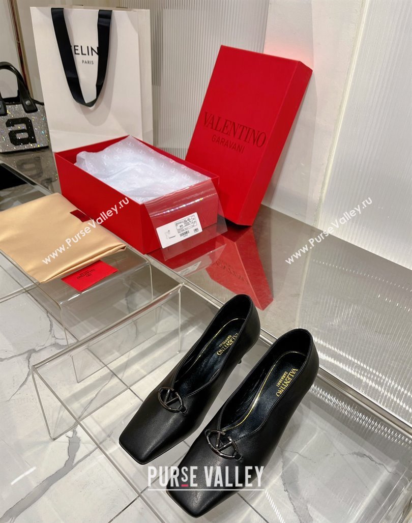 Valentino The Bold Edition VLogo Pumps 6.5cm in Lambskin Black 2024 0227 (ZN-240227020)