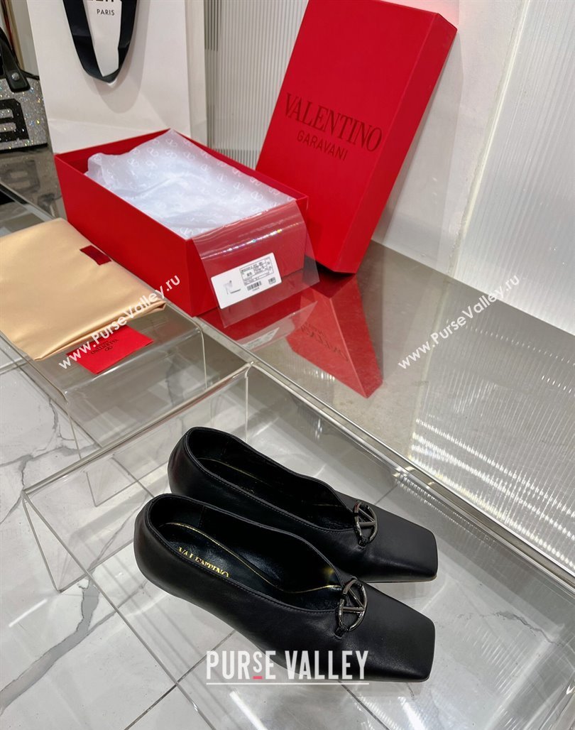 Valentino The Bold Edition VLogo Pumps 6.5cm in Lambskin Black 2024 0227 (ZN-240227020)