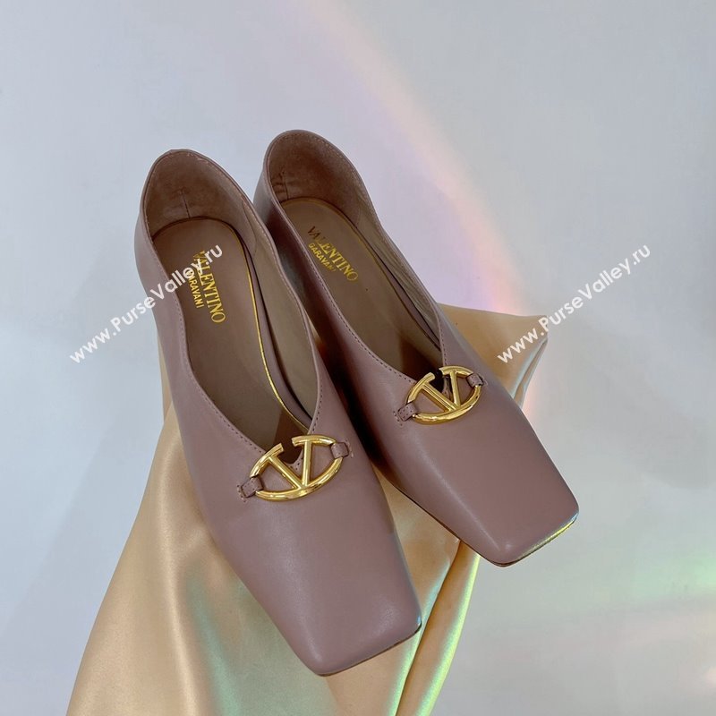 Valentino The Bold Edition VLogo Pumps 6.5cm in Lambskin Nude 2024 0227 (ZN-240227022)