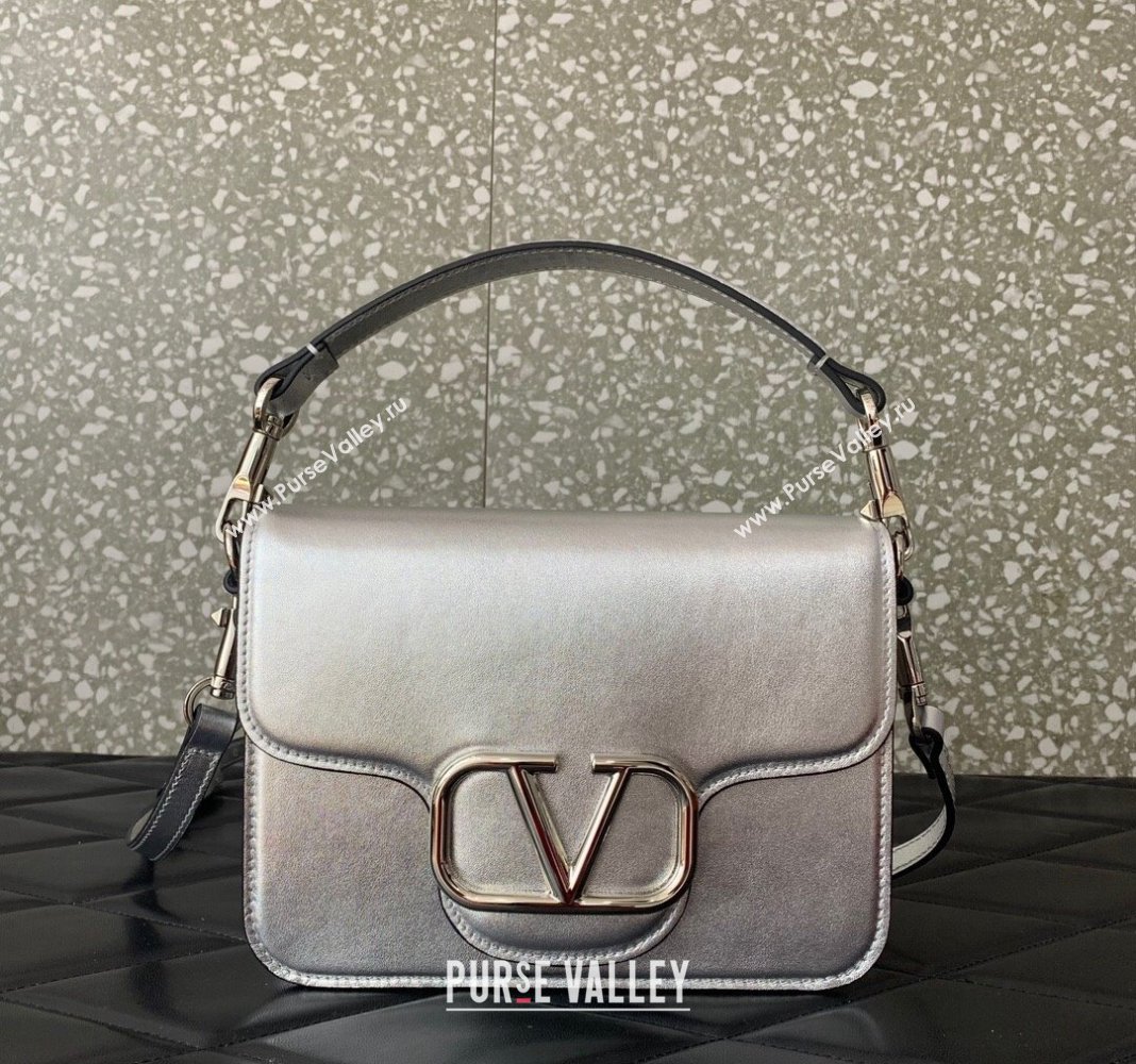 Valentino Loco Calfskin Mini Bag Silver 2024 0819 (LN-240417017)