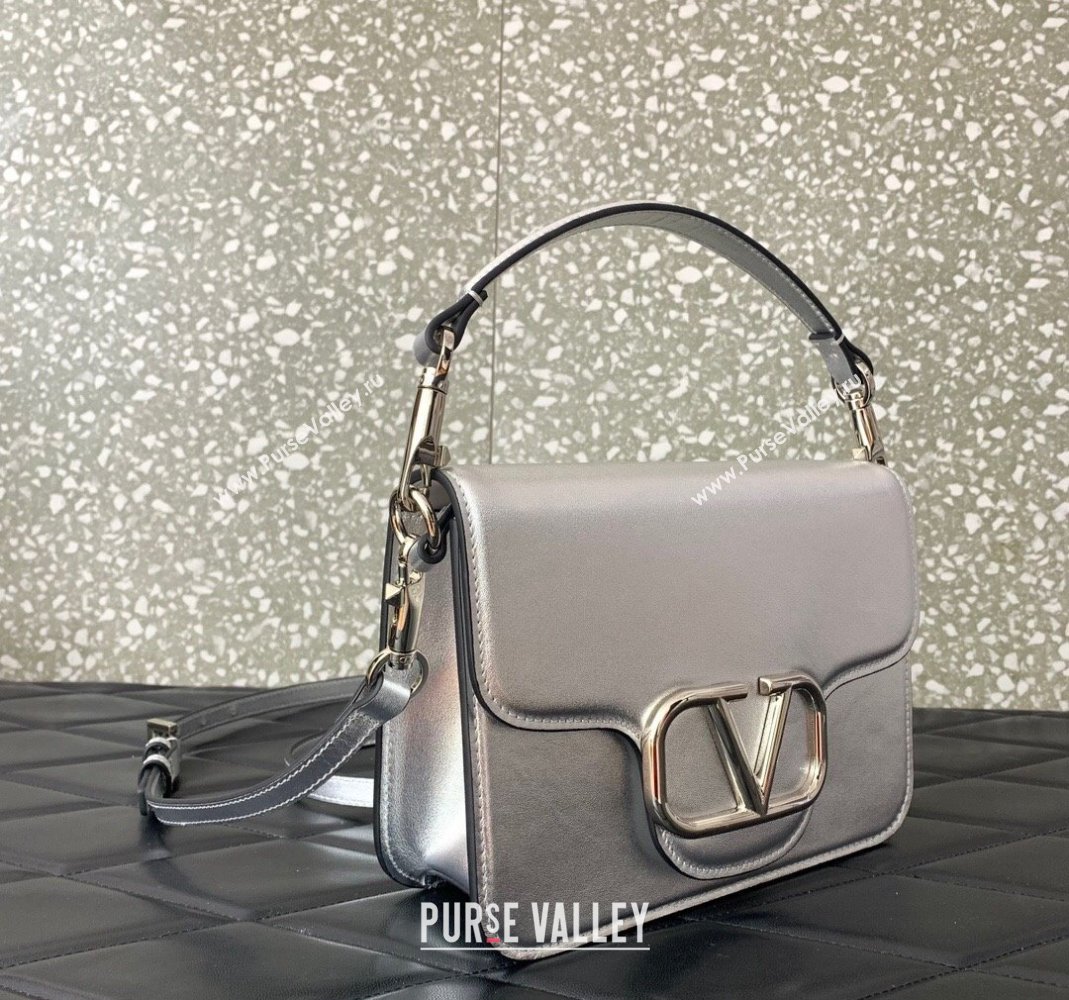 Valentino Loco Calfskin Mini Bag Silver 2024 0819 (LN-240417017)