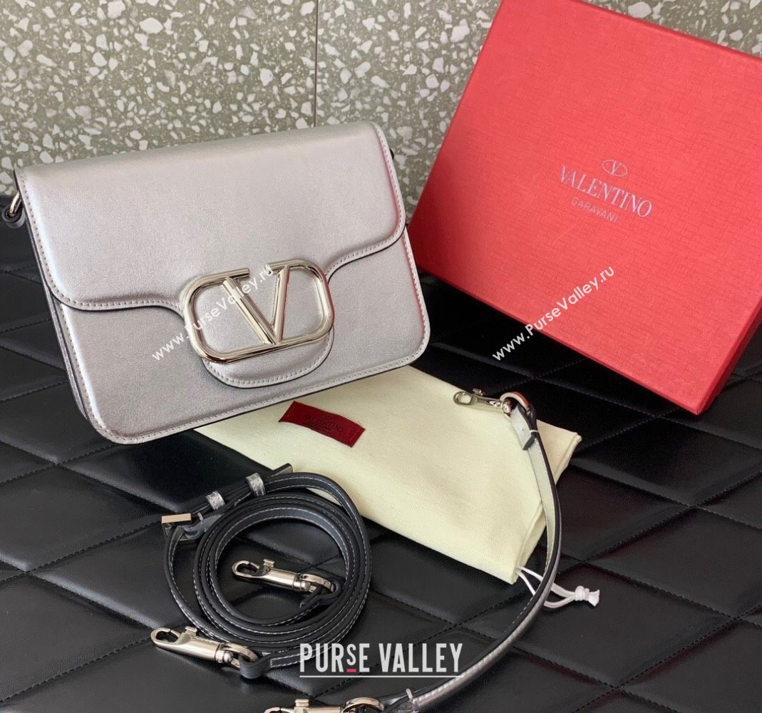 Valentino Loco Calfskin Mini Bag Silver 2024 0819 (LN-240417017)