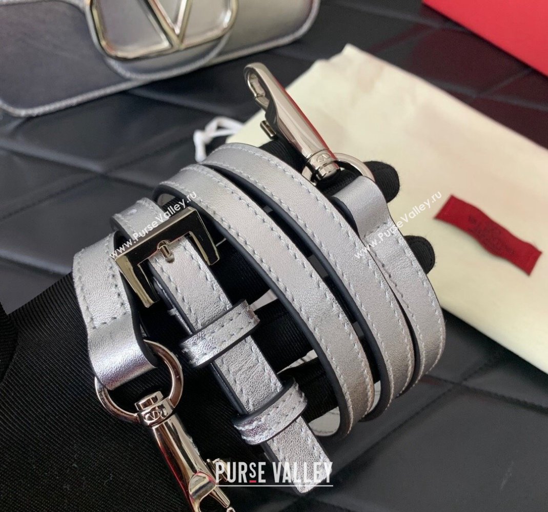 Valentino Loco Calfskin Mini Bag Silver 2024 0819 (LN-240417017)