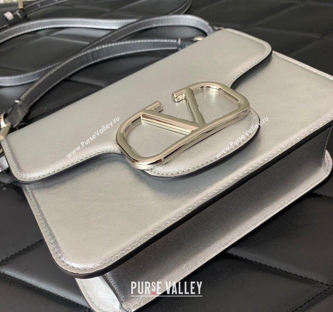 Valentino Loco Calfskin Mini Bag Silver 2024 0819 (LN-240417017)