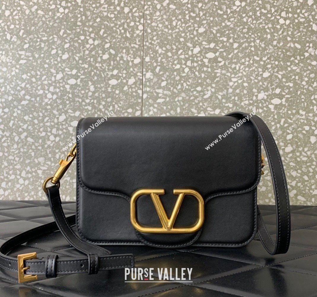Valentino Loco Calfskin Mini Bag Black/Gold 2024 0819 (LN-240417018)