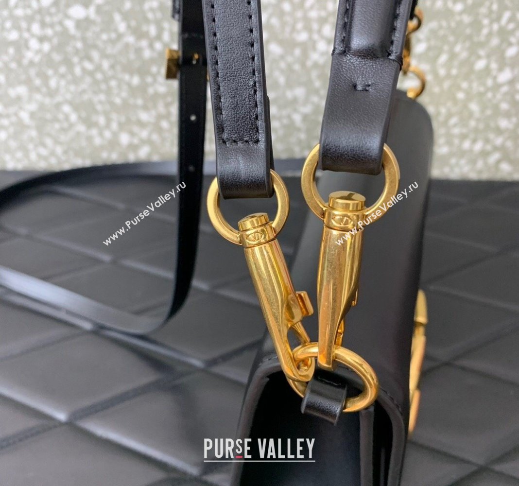 Valentino Loco Calfskin Mini Bag Black/Gold 2024 0819 (LN-240417018)