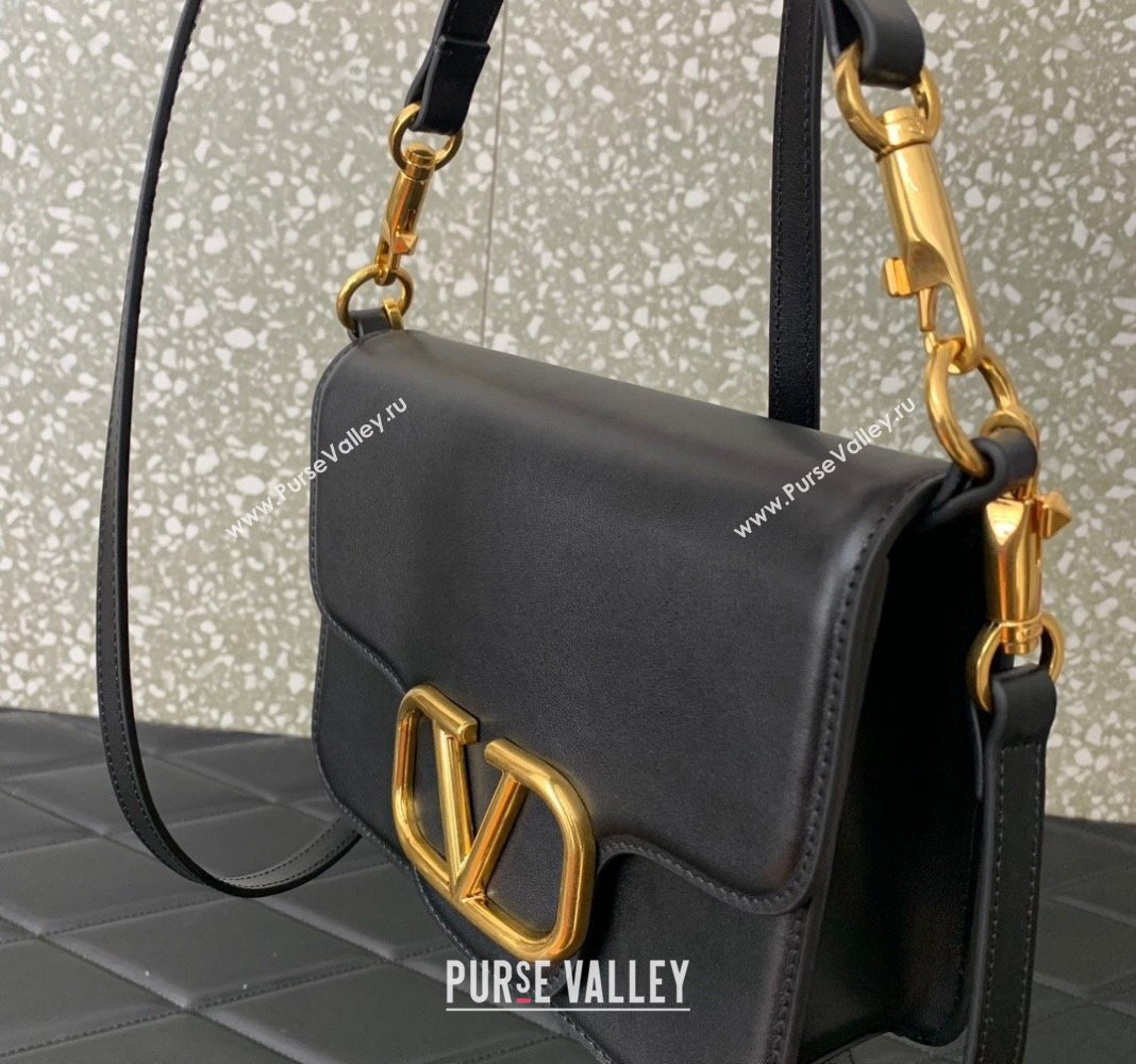Valentino Loco Calfskin Mini Bag Black/Gold 2024 0819 (LN-240417018)