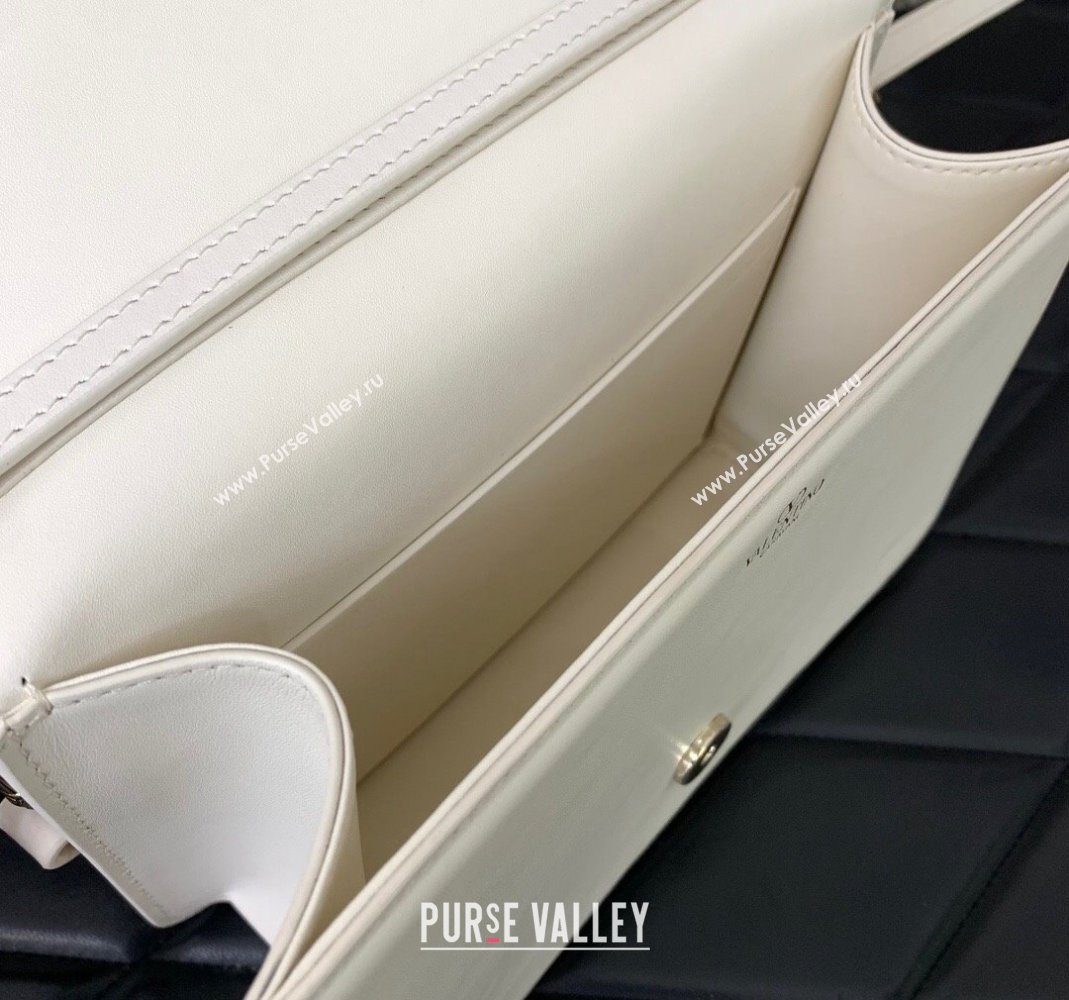 Valentino Loco Calfskin Mini Bag White 2024 0819 (LN-240417020)