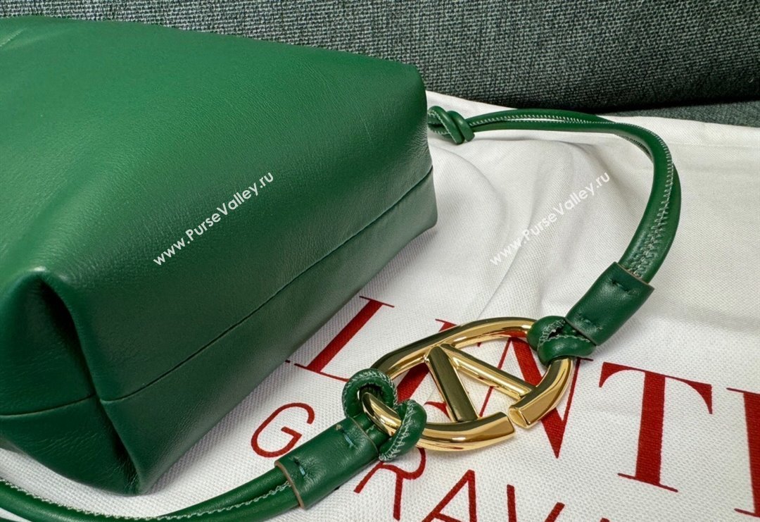 Valentino Vlogo Pouf Nappa Leather Mini Bucket Bag Green 2024 0501S (JD-240417021)