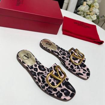 Valentino VLogo Printed Flat Slide Sandals Light Pink 2024 0429 (MD-240429068)