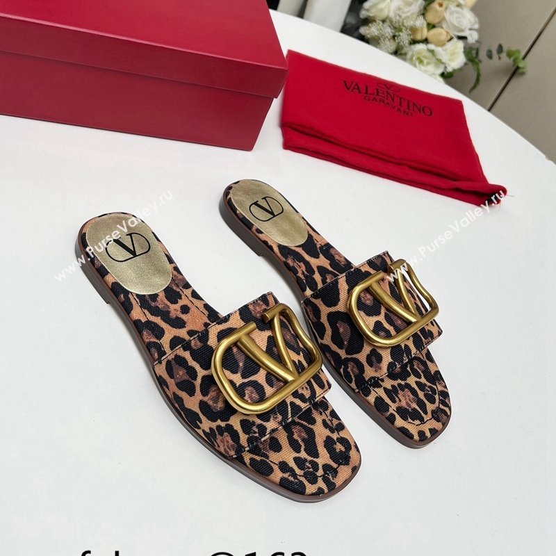 Valentino VLogo Printed Flat Slide Sandals Brown 2024 0429 (MD-240429070)