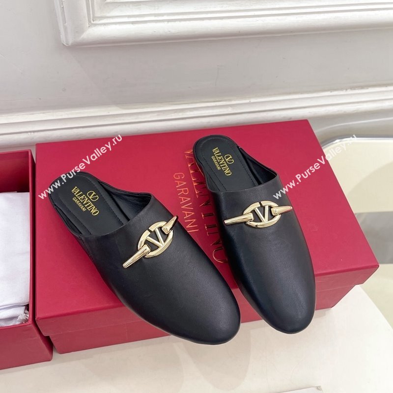 Valentino The Bold Edition VLogo Flat Mules Black 2024 0429 (MD-240429089)