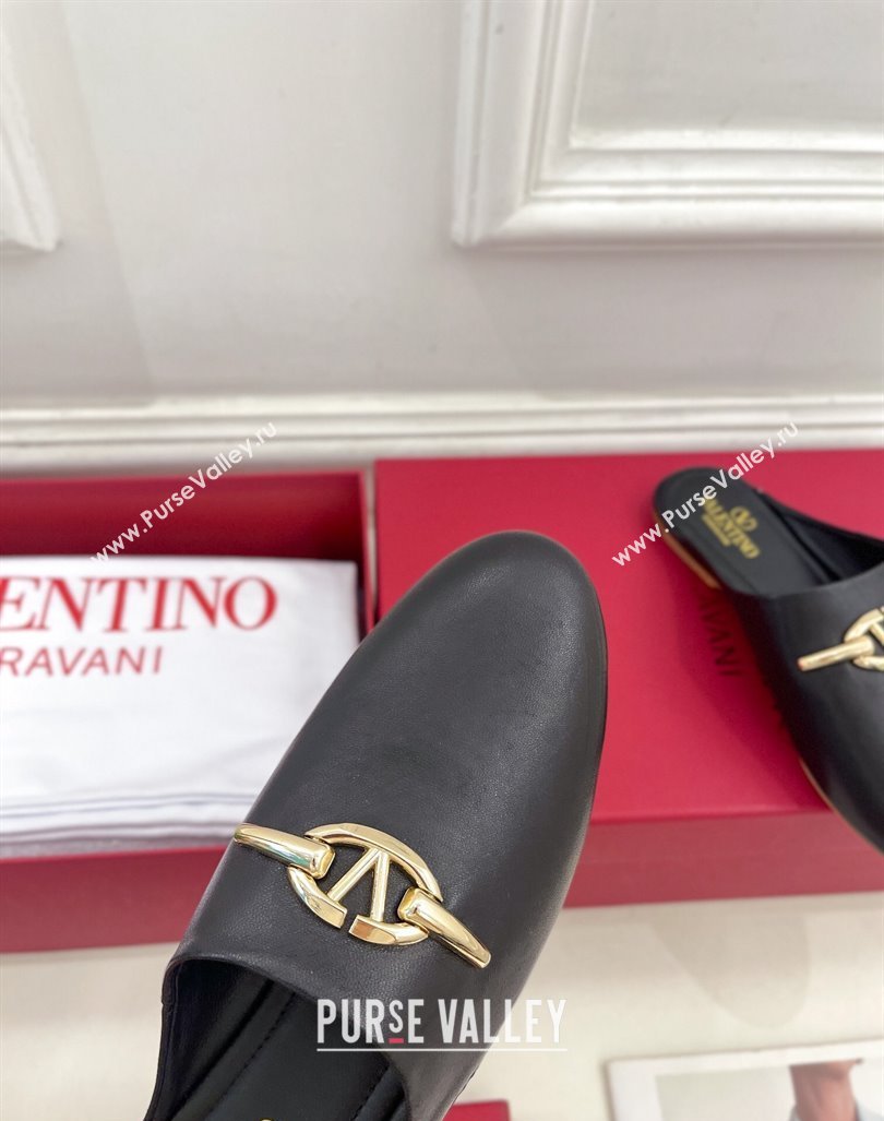 Valentino The Bold Edition VLogo Flat Mules Black 2024 0429 (MD-240429089)