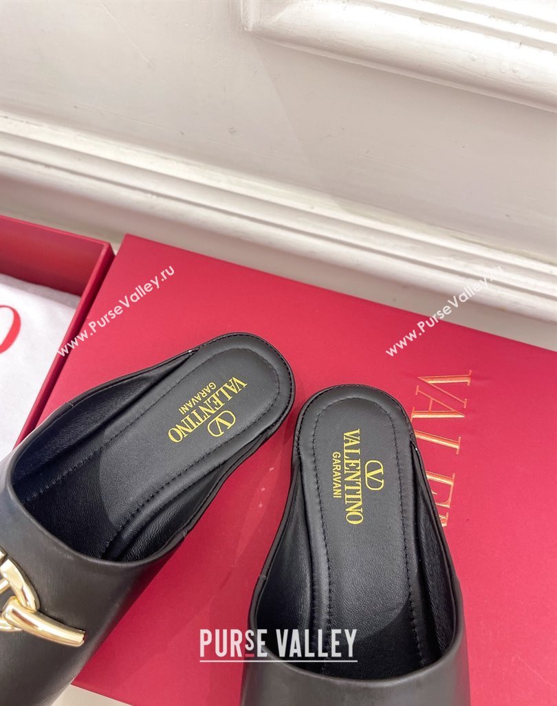 Valentino The Bold Edition VLogo Flat Mules Black 2024 0429 (MD-240429089)