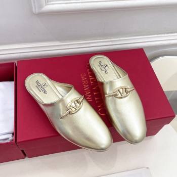 Valentino The Bold Edition VLogo Flat Mules Gold 2024 0429 (MD-240429091)