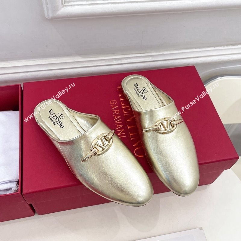 Valentino The Bold Edition VLogo Flat Mules Gold 2024 0429 (MD-240429091)