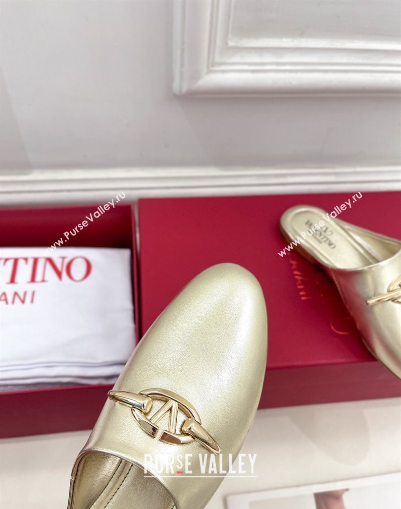 Valentino The Bold Edition VLogo Flat Mules Gold 2024 0429 (MD-240429091)
