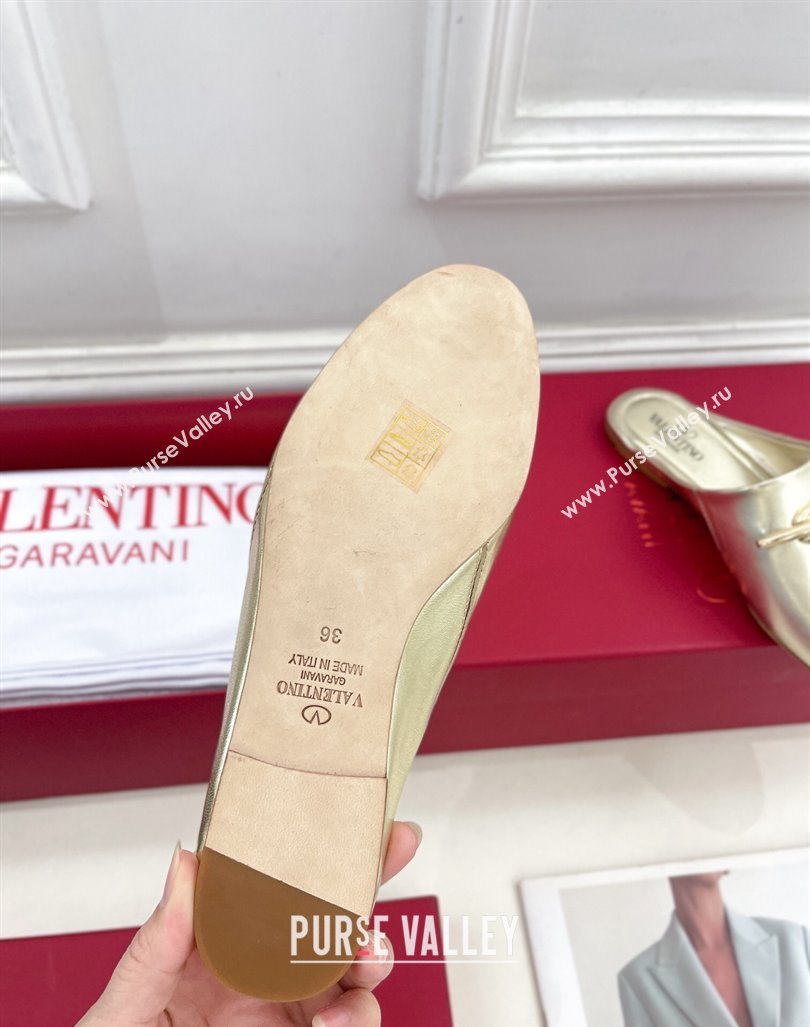 Valentino The Bold Edition VLogo Flat Mules Gold 2024 0429 (MD-240429091)