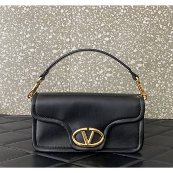 Valentino VLogo 1960 Nappa Leather Medium Shoulder bag Black 2024 6049 (LN-2405241130)