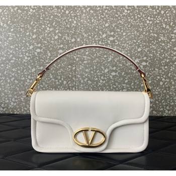 Valentino VLogo 1960 Nappa Leather Medium Shoulder bag White 2024 6049 (LN-2405241131)