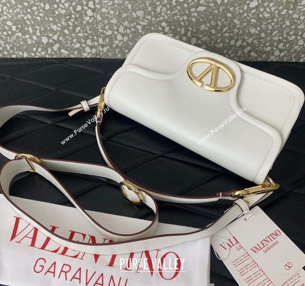 Valentino VLogo 1960 Nappa Leather Medium Shoulder bag White 2024 6049 (LN-2405241131)