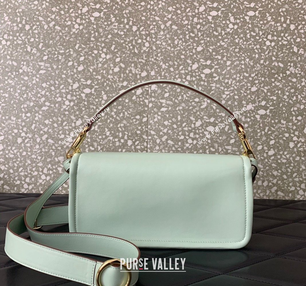 Valentino VLogo 1960 Nappa Leather Medium Shoulder bag Light Green 2024 6049 (LN-2405241132)