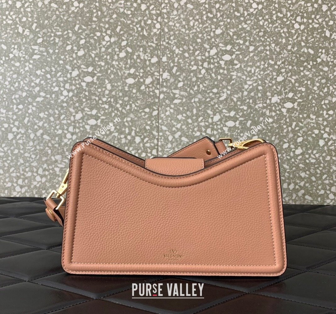 Valentino VLogo Signature Shoulder bag in Soft Grained Calfskin Rose Beige 2024 0119 (LN-240624011)