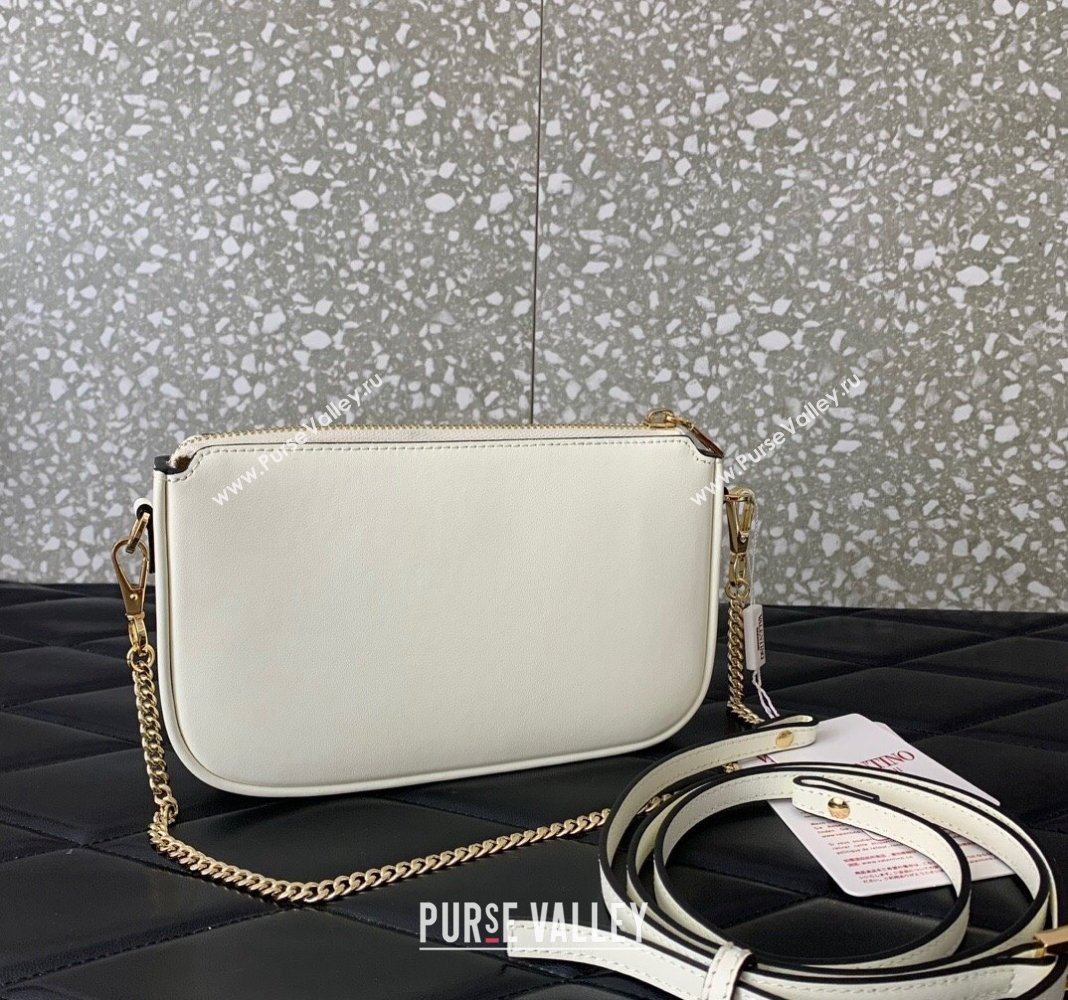 Valentino Mini VLogo Signature Calfskin Crossbody Bag White 2024 VLTN079 (LN-240624016)