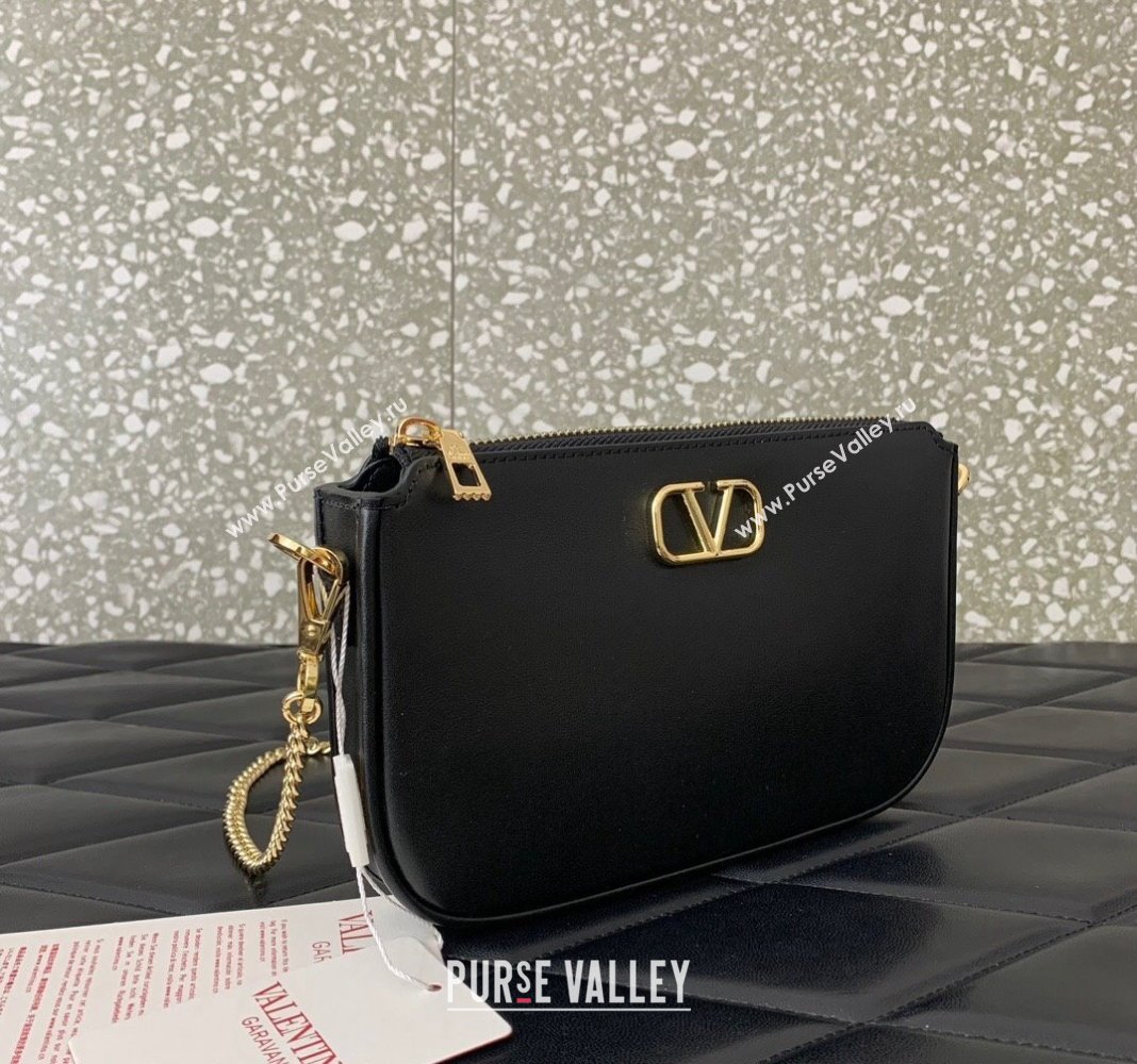 Valentino Mini VLogo Signature Calfskin Crossbody Bag Black 2024 VLTN079 (LN-240624017)