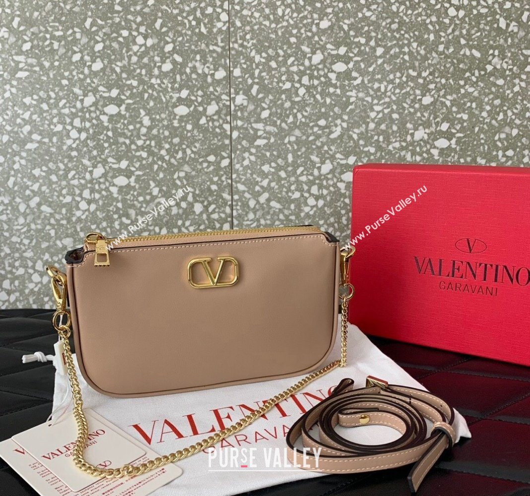 Valentino Mini VLogo Signature Calfskin Crossbody Bag Light Pink 2024 VLTN079 (LN-240624018)