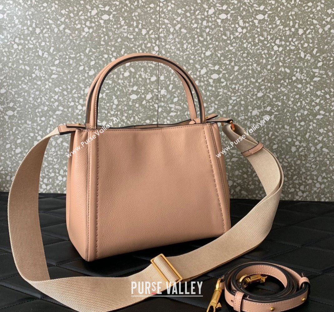 Valentino Alltime Medium Handbag in Grainy Calfskin Light Pink 2024 0288M (LN-240624024)