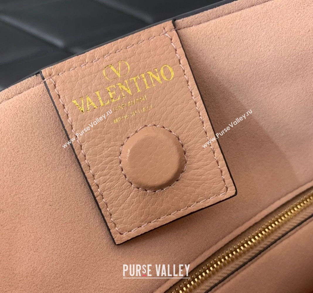 Valentino Alltime Medium Handbag in Grainy Calfskin Light Pink 2024 0288M (LN-240624024)