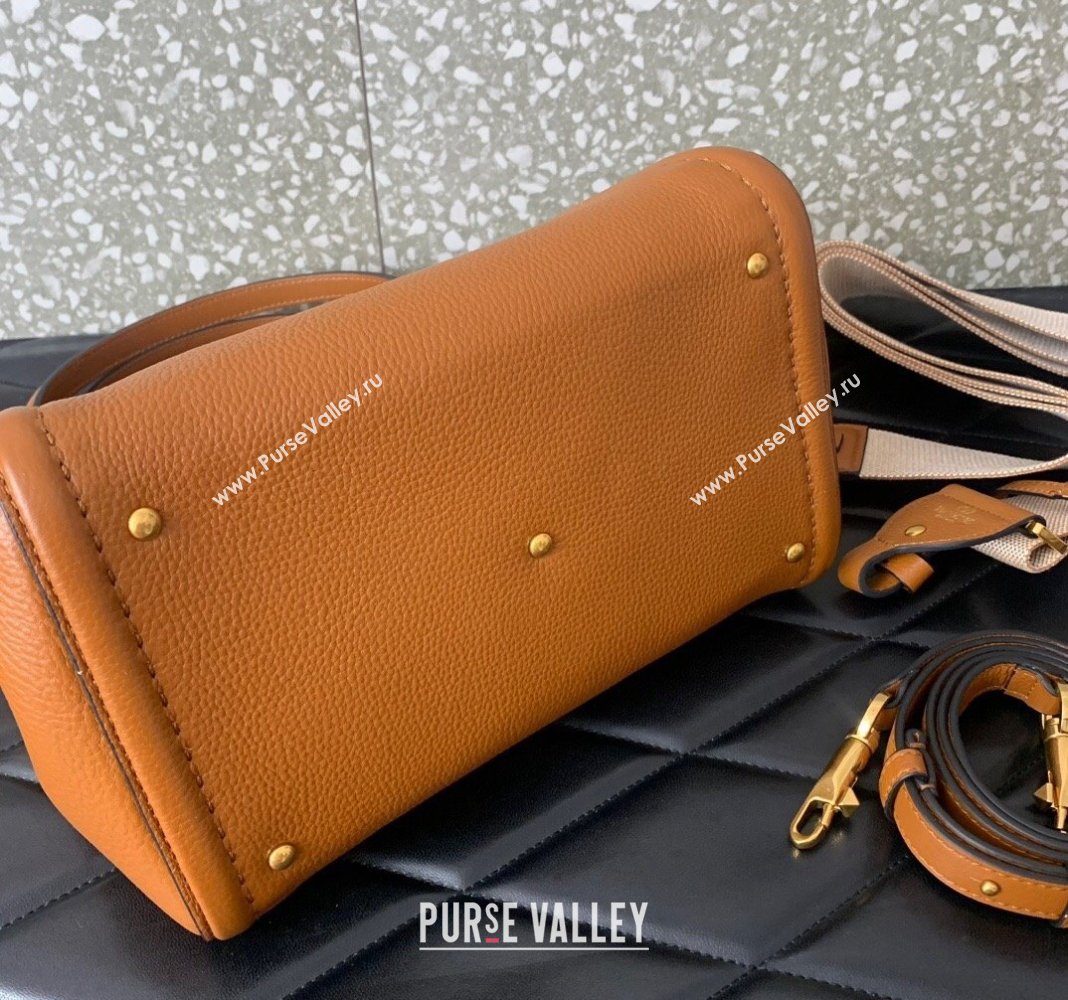 Valentino Alltime Medium Handbag in Grainy Calfskin Brown 2024 0288M (LN-240624027)