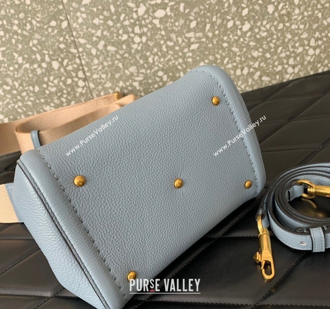 Valentino Alltime Small Handbag in Grainy Calfskin Light Blue 2024 0288S (LN-240624030)