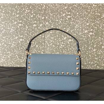 Valentino Rockstud Grainy Calfskin Pouch Mini Bag Blue 2024 VLTN077 (LN-240715009)